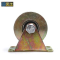 3  inch U type colorful steel pulley casters